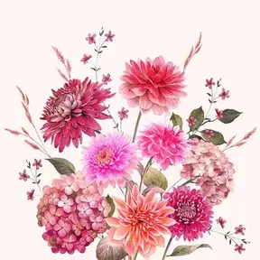 IHR Napkins Autumn Bouquet Cream