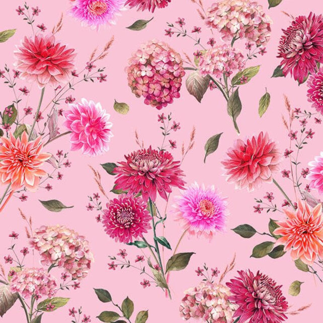 IHR Napkins Autumn Bouquet Allover Oldrose