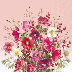 IHR Napkins A Touch Of Christmas Rose