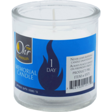 Ohr 1-Day Tumbler Yahrzeit Candle