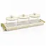 Waterdale Waterdale Resin Dip Bowl Set – Acrylic Bowls With Marbleized Tray and Lids
