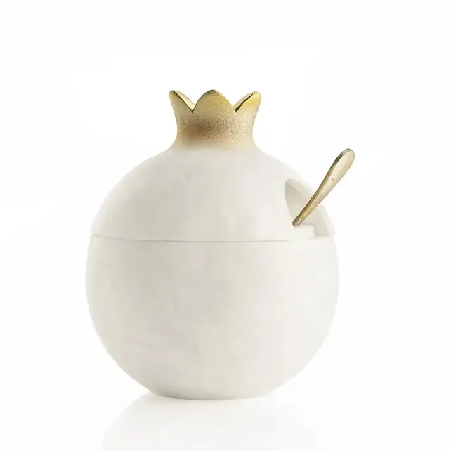 Waterdale Rosh Hashana Honey Dish Pomegranate Resin
