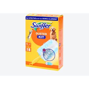 Swiffer Duster Kit Houder +3 Navullingen Pet 3 in 1 Febreze Odor Defense