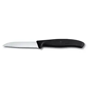 Victorinox Swiss Classic Steak/Pizzames Met Scherpe Punt - 12cm - zwart
