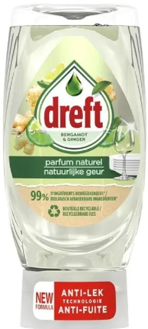 Dreft Afwas 650ml Bergamot & Ginger Natuurlijke Geur