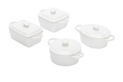 Cosy&Trendy Aperopots Small With Lid Set4 Assorted Round-Oval-Square-Rectangular