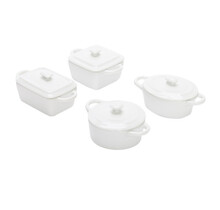 Cosy&Trendy Aperopots Small With Lid Set4 Assorted Round-Oval-Square-Rectangular