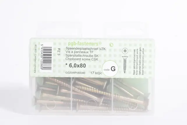 PGB Torx Chipboard Screws Galvanised - Countersunk
