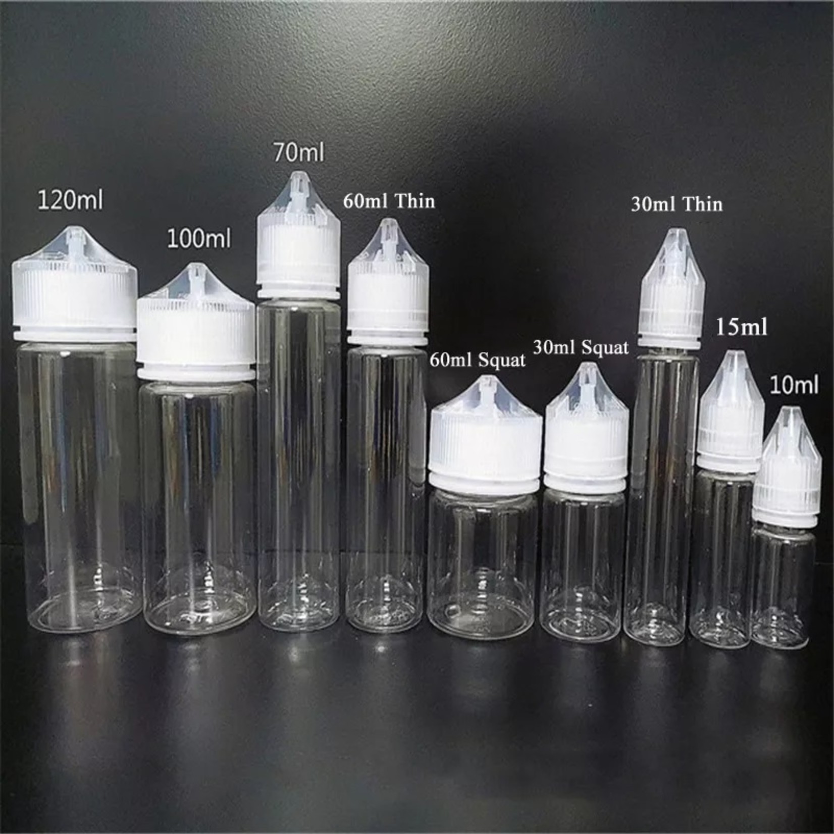 E-Liquid Flaschen 10ml / 30ml / 60ml / 100ml PET