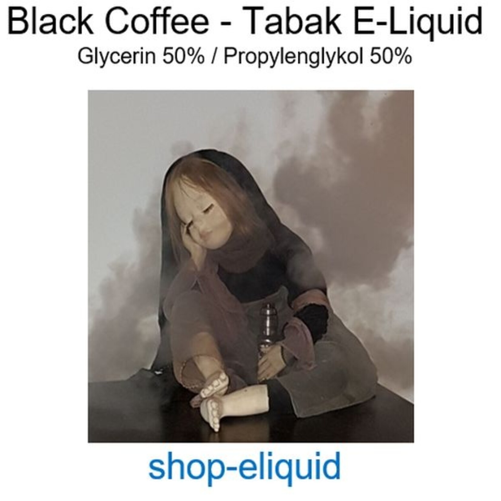 shop-eliquid Black Coffee-Tabak E-Liquid 10-100ml