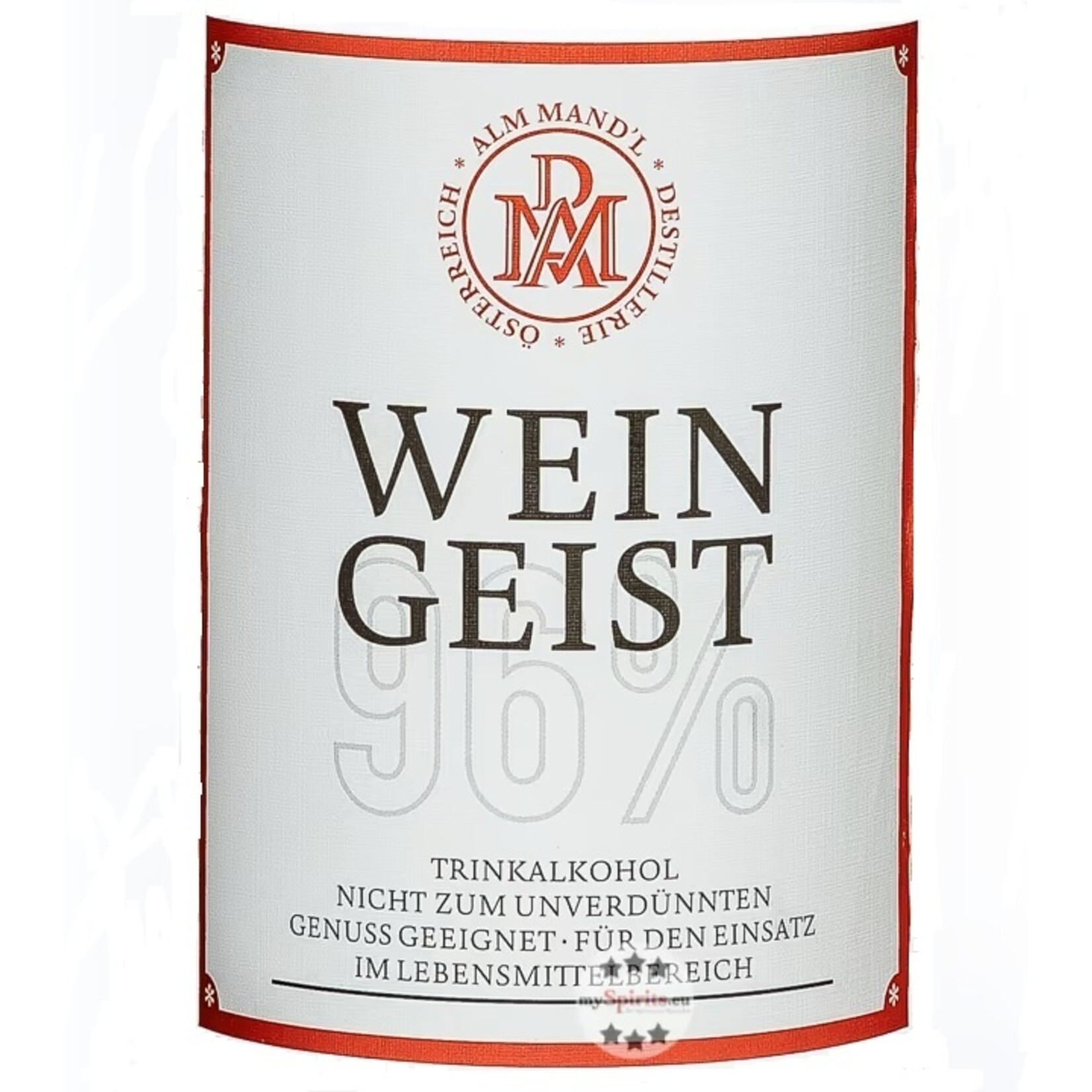 Prinz Weingeist Trinkalkohol 96% unvergällt