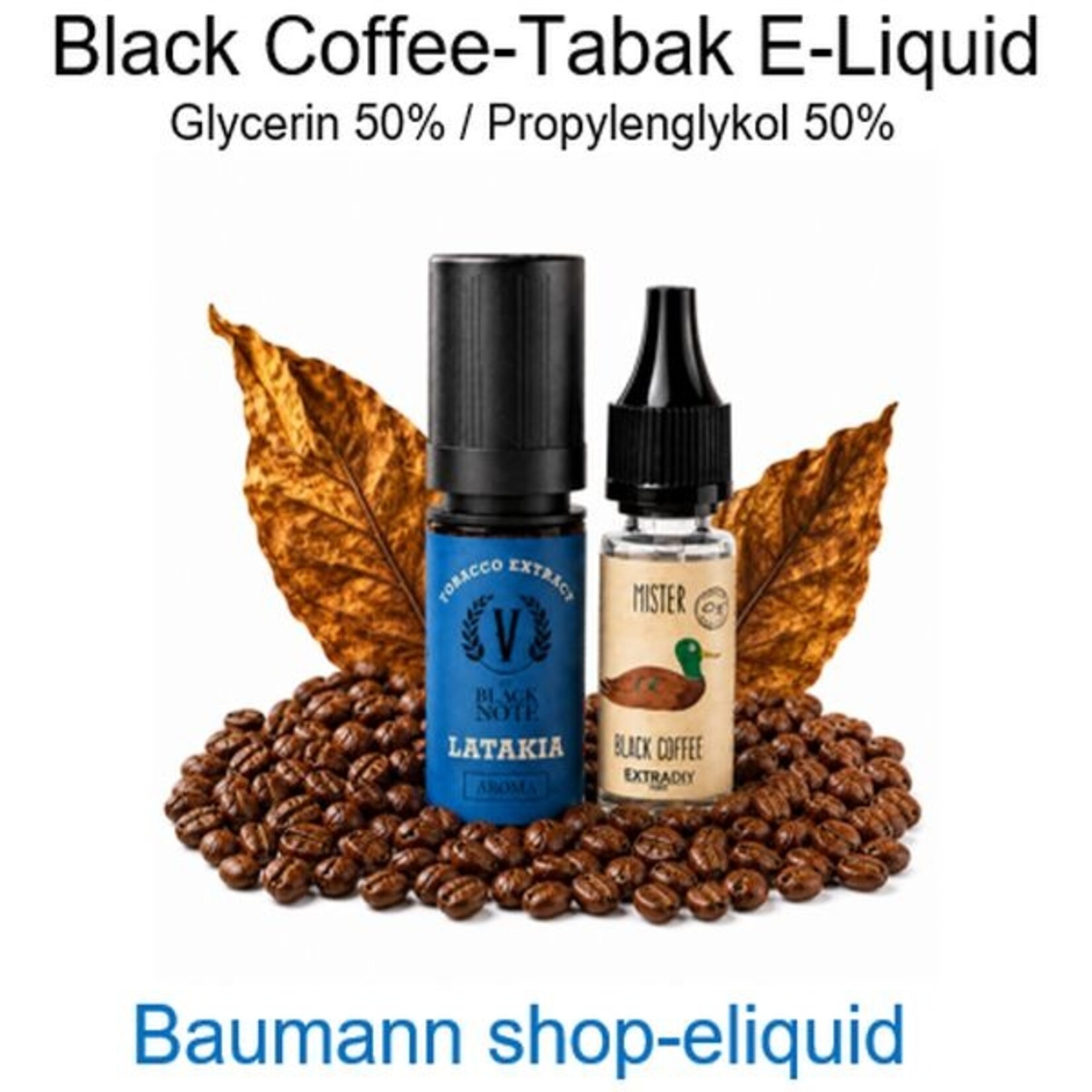 shop-eliquid Black Coffee-Tabak E-Liquid 10-100ml