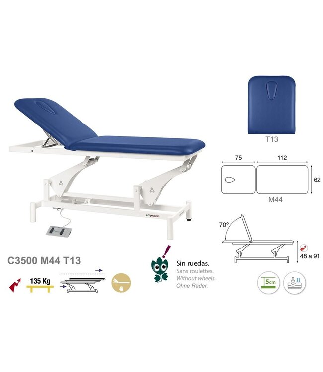 Ecopostural Electric Treatment Table 2-part, not mobile (C3500)