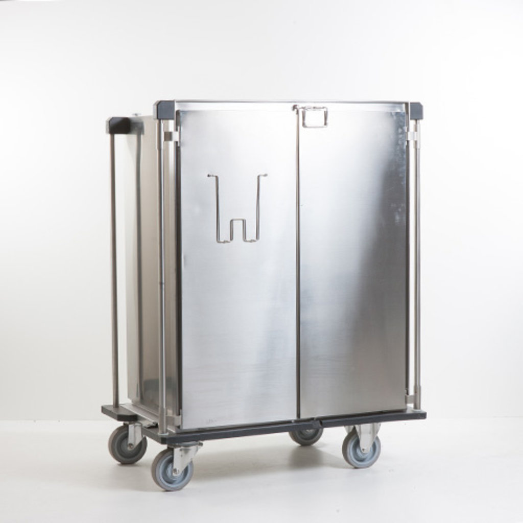 Belintra Closed stainless steel transport trolley