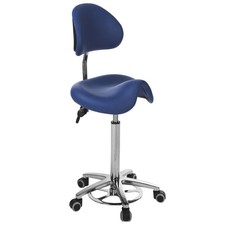 Ecopostural S4671AP DERBY Tabouret met verchroomd onderstel en rugleuning