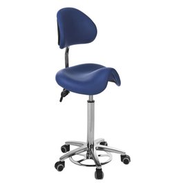 Ecopostural DERBY Tabouret met verchroomd onderstel en rugleuning (S4671AP)