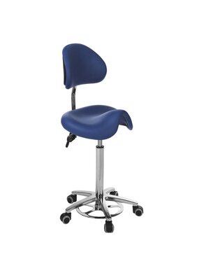 Ecopostural Tabouret DERBY avec base et dossier chromés (S4671AP)