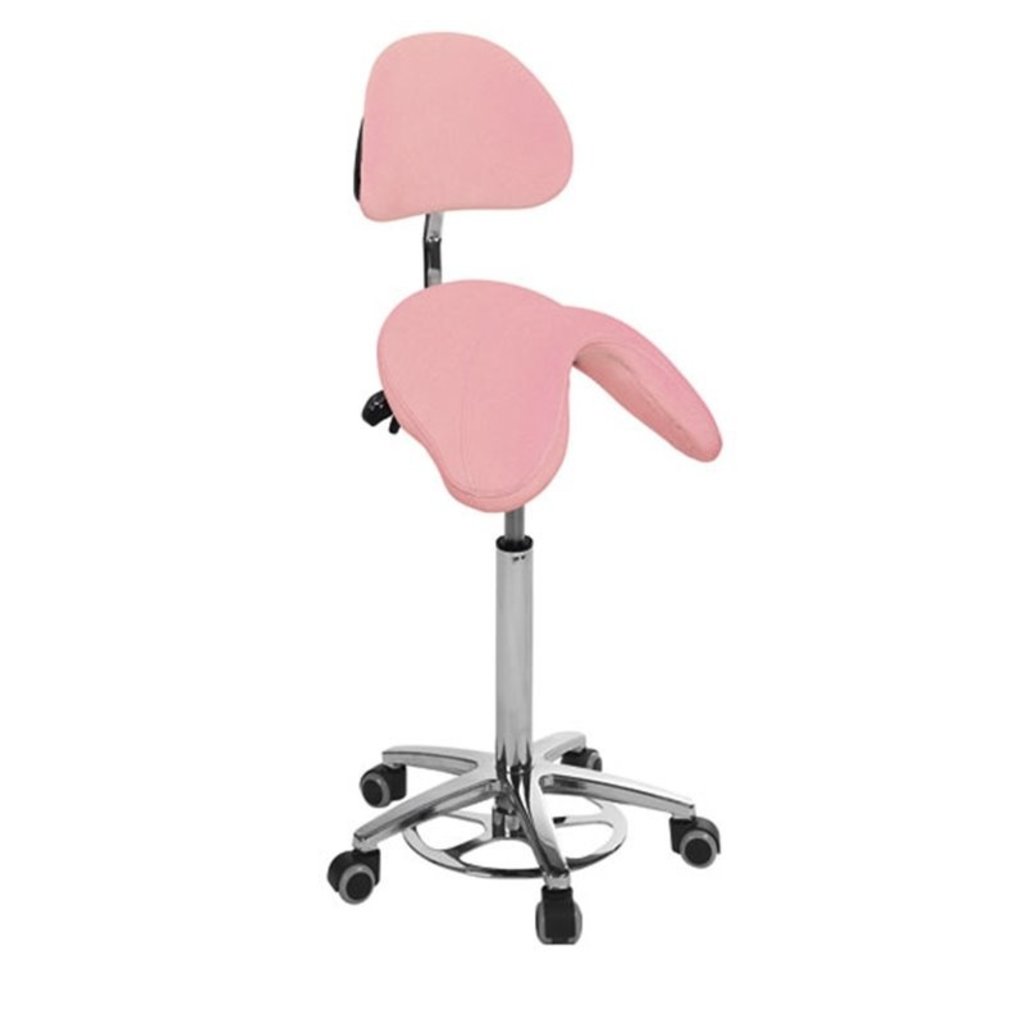 PONY saddle stool with chrome base (S3661AP)