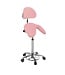 PONY saddle stool with chrome base (S3661AP)