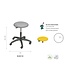 Ecopostural Round stool with black base (S2610)