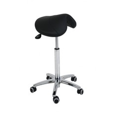 PONY saddle stool with chrome base (S3630)