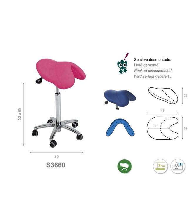 Ecopostural Tabouret selle PONY (S3660)