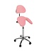 PONY saddle stool with chrome base (S3661)