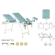 Ecopostural C4581 Gynecological treatment table