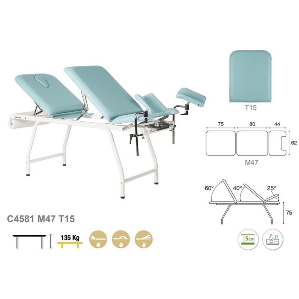 Ecopostural C4581 Table de traitement gynécologique