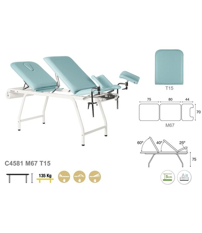 Ecopostural Table de traitement gynécologique (C4581)