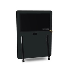 HUB board media low, mobiele media wand laag 1100 x 1500 x 520 mm (BxHxD)