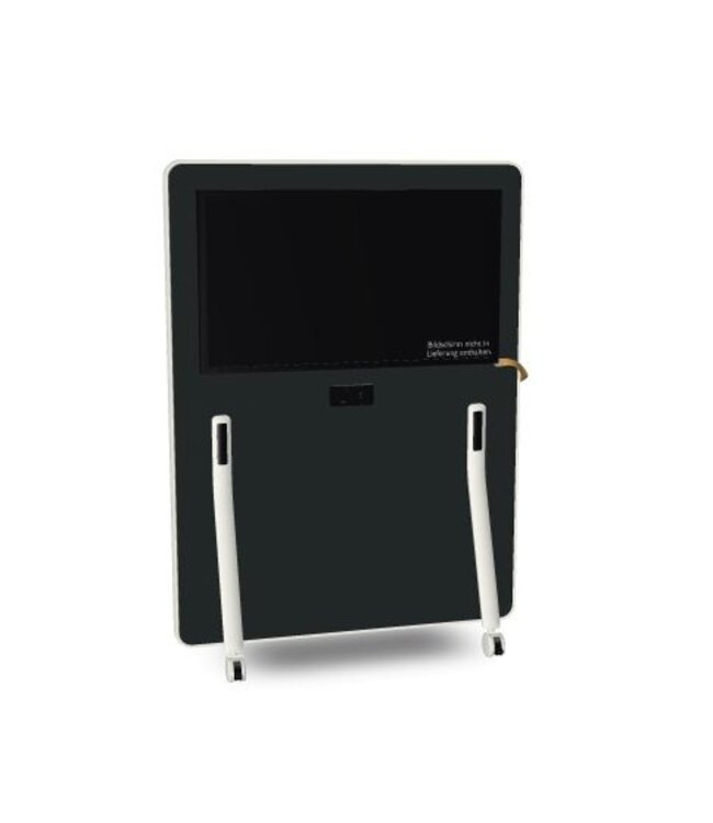 HUB board media low, mobiele media wand laag 1100 x 1500 x 520 mm (BxHxD)