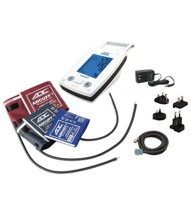 ADC e-sphyg™ 3 + met Adcuff+ 3 Cuff Multicolor (19-27cm - 23-40cm - 34-50 cm)