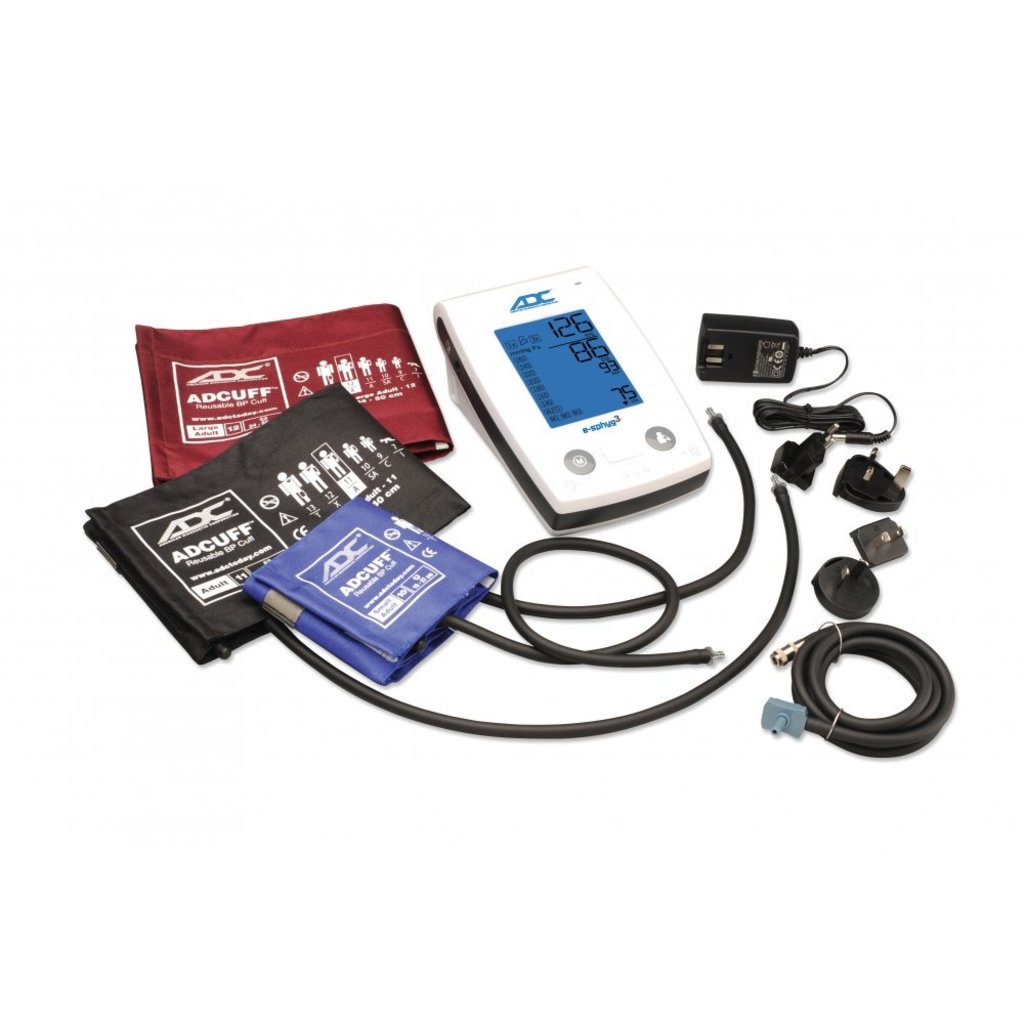 e-sphyg™ 3 avec Adcuff 3 Cuff Multicolor (19-27cm - 23-40cm - 34-50 cm)