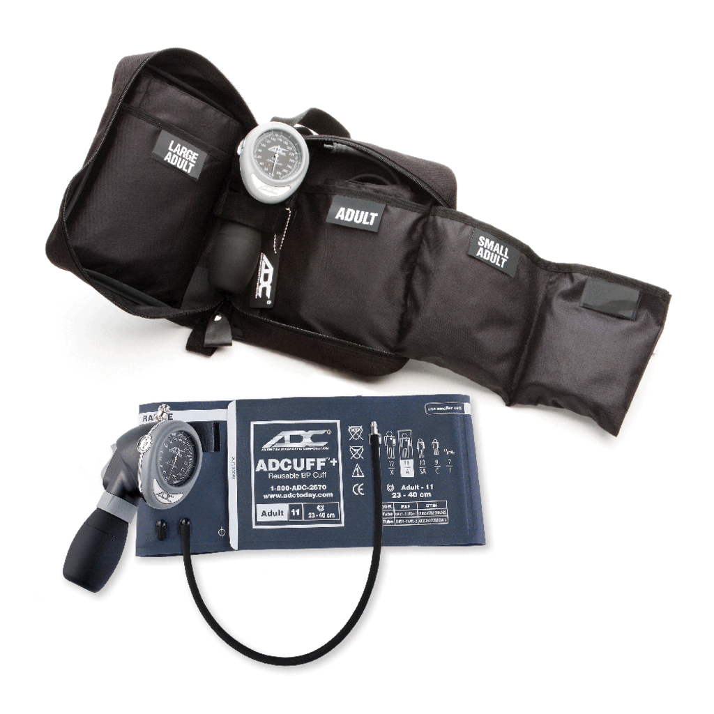 ADC Tensiomètre Multikuf ™+ Palm + 4 poignets dans un sac de rangement pratique