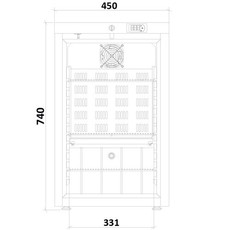 MF60L-GD 2.0 Porte en verre avec DIN 58345 petit modèle (52L)