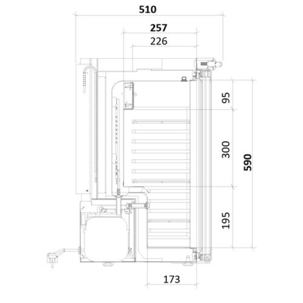 Medifridge MedEasy line MF60L-GD 2.0 Porte en verre avec DIN 58345 petit modèle (52L)