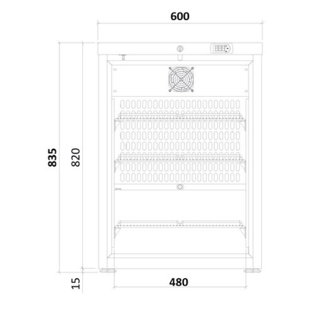MF140L-CD 2.0 with DIN 58345 table top medicine refrigerator (122L)