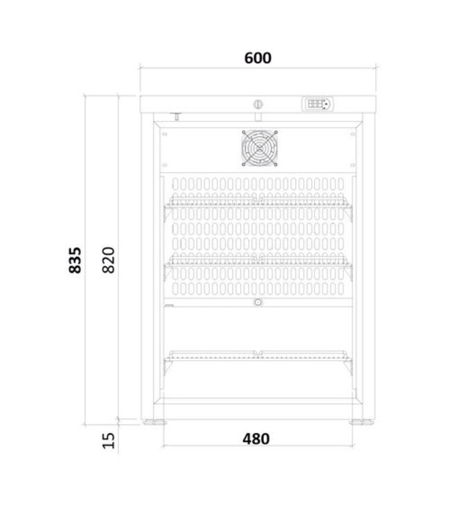 MF140L-CD 2.0 met DIN 58345 tafel model medicijnkoelkast (122L)