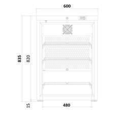 Medifridge MedEasy line MF140L-GD 2.0  Porte en verre avec réfrigérateur à médicaments de table DIN 58345 (122L)