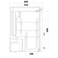 Medifridge MedEasy line MF140L-GD 2.0 Glass door with DIN 58345 table top medicine refrigerator (122L)