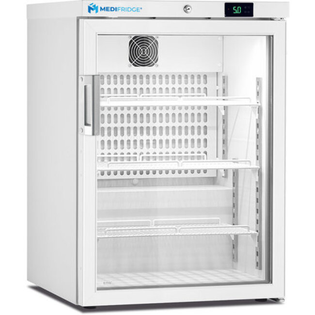 Medifridge MF140L-GD 2.0 Glasdeur met DIN 58345 tafel model medicijnkoelkast (122L)