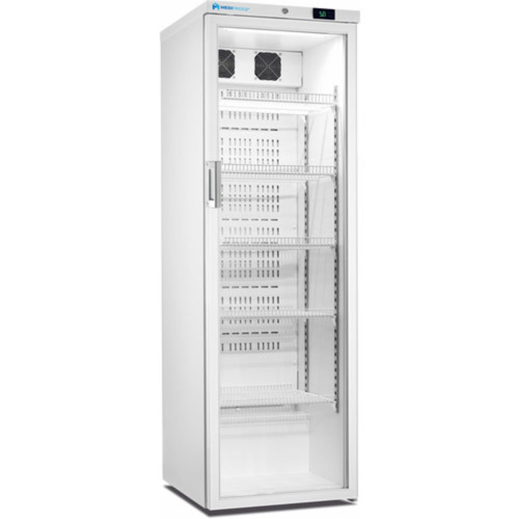 Medifridge MedEasy line MF450L-GD 2.0 Porte en verre avec réfrigérateur à médicaments modèle armoire DIN 58345 (416L)