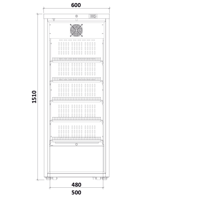 Medifridge MF450L-GD 2.0 Glasdeur met DIN 58345 kast model medicijnkoelkast (416L)