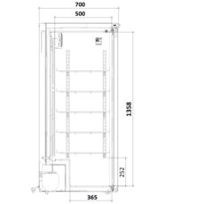 Medifridge MF450L-GD 2.0 Glass door with DIN 58345 cabinet model medicine refrigerator (416L)