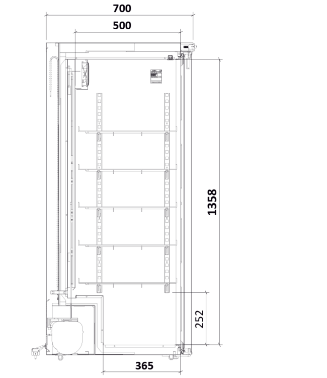 Medifridge MF450L-GD 2.0 Glass door with DIN 58345 cabinet model medicine refrigerator (416L)