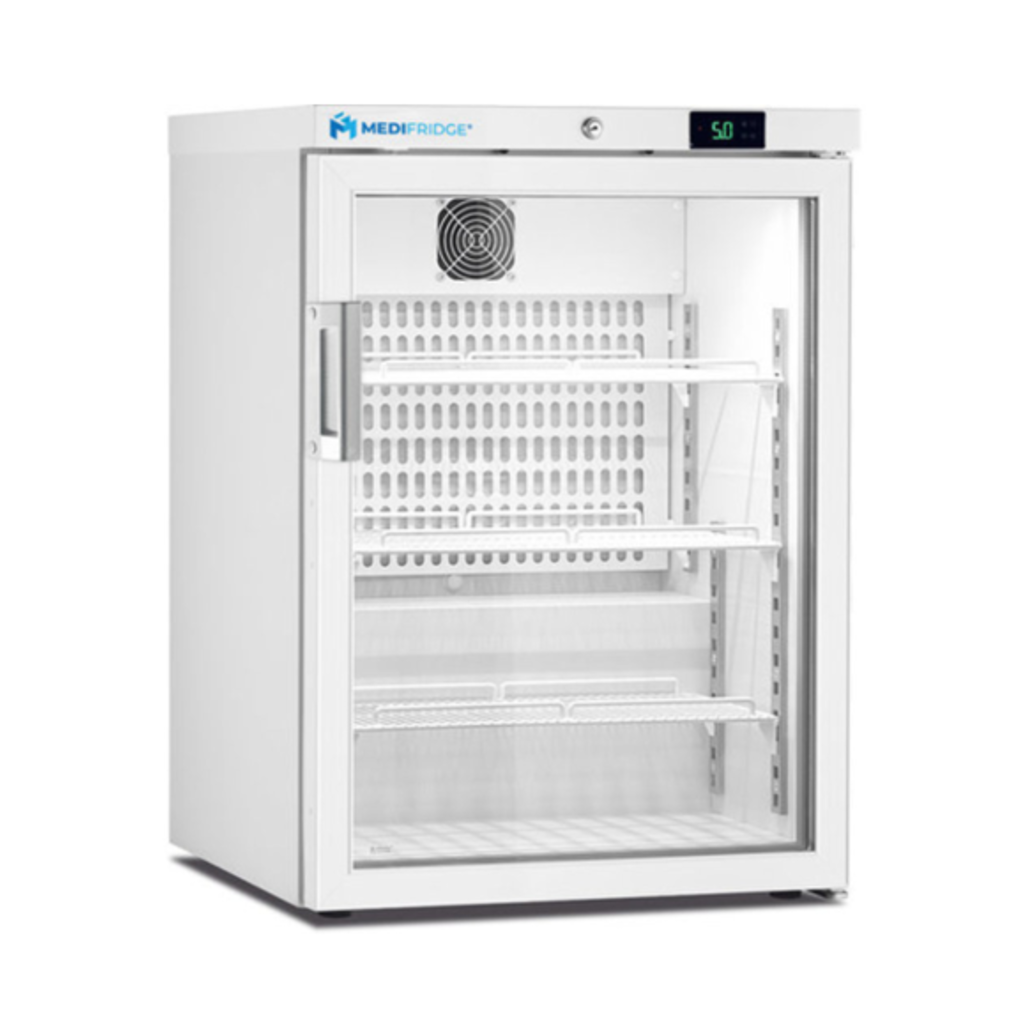 Medifridge MF140L-GD 2.0  Porte en verre avec réfrigérateur à médicaments de table DIN 58345 (122L)