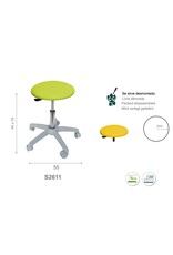 Ecopostural S2611 Tabouret rond base grise