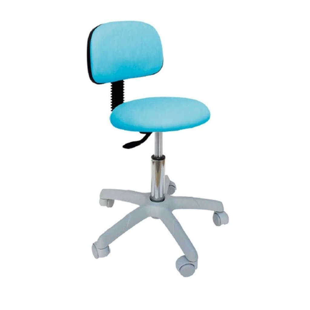 Ecopostural Round swivel stool with gray base and backrest (S2643)