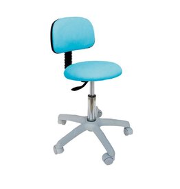 Ecopostural Tabouret pivotant avec base et dossier gris (S2643)
